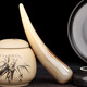 丹越天然牛角按摩棒經(jīng)絡(luò )穴位按摩器全身通用肩頸點(diǎn)穴撥筋棒按腳底工具 牦牛角圓錐按摩大號（約13-15CM）