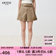 艾諾絲雅詩(shī)【商場(chǎng)同款】2025夏季新品新疆棉經(jīng)典A字高腰短褲休閑褲40523070 茶棕色 S