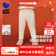 迷你巴拉女童冬季新秋加厚加絨保暖舒適打底褲兒童長(zhǎng)褲彈力褲 奶白色 110 cm