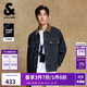 杰克·瓊斯（JACK&JONES） 男裝牛仔夾克外套高街時(shí)尚百搭拼色尖領(lǐng)休閑長(cháng)袖上衣225357021