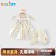 優(yōu)奇女寶寶小裙子套裝2025夏季薄款嬰兒短袖波點(diǎn)連衣裙短褲兩件套
