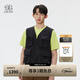 KOLON SPORT/可隆多口袋馬夾 男子戶(hù)外運動(dòng)網(wǎng)眼拼接外套無(wú)袖上衣 LHVT5MTK25-BK 黑色 XL 180/100A