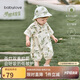 babylove嬰兒連體衣夏季竹棉山茶紗布和尚服新生兒寶寶衣服薄款透氣哈衣