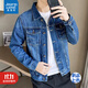 真維斯（Jeanswest）牛仔外套男士秋冬新款復古韓版夾克男裝休閑時(shí)尚潮流牛仔上衣服 915-藍色 L