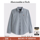 ABERCROMBIE & FITCH【爆款府綢】男裝25春夏美式經(jīng)典小麋鹿通勤長(cháng)袖襯衫KI125-5255 藍色 S (175/92A)