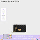 CHARLES&KEITH經(jīng)典菱格鏈條小方單肩斜挎包包女包生日禮物七夕禮物CK2-70160131 Black黑色 小包
