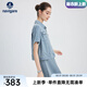 Navigare意大利小帆船短袖襯衫女士25夏季新品棉質(zhì)牛仔襯衣休閑通勤上衣 冰水藍(lán) XL