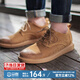 馬登男士休閑軟面皮鞋復古青年百搭休閑鞋戶(hù)外懶人單鞋薄款工裝鞋 黃棕色  馬登工裝 41 (255mm)
