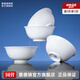 景德鎮(zhèn)（jdz）高溫白瓷面碗餐具小套組家用中式陶瓷碗純白色湯碗組合裝搬家禮物 流霜6英寸面碗4個
