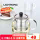 明尊（LIGHTKING）耐熱玻璃茶壺 大容量花茶壺茶水壺304不銹鋼過濾內膽泡茶壺 S'043/450ml