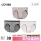ubras60S新疆棉萊卡女士?jì)妊澟?A抗菌襠中腰三角褲3條裝 L