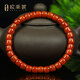 歐采妮（OUCERNY）涼山南紅手串收藏牛血紅火焰紋錦紅瑪瑙精工直切單圈手串 6mm