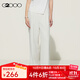 G2000【垂墜感/直筒褲/商場(chǎng)新款】G2000女裝SS25商務(wù)休閑西褲長(cháng)褲 高級感-雪白27寸 34