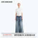 ANN ANDELMAN【膩膩同款】官方直營春夏新款修身t恤 疊褶短袖上衣 白色 M