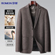 羅蒙【鵝絨綿羊毛】羽絨服西服男士秋冬季商務(wù)休閑毛呢短款單西裝外套