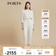 PORTS寶姿商場(chǎng)同款春夏新款女裝淺亞麻金小腳西裝九分褲LD8P056PWQ073 亞麻淺金 M (6)