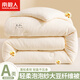 南極人（NanJiren）大豆纖維被子冬天棉被芯200x230cm加厚被褥學(xué)生宿舍單人四季被子 泡泡紗-米白【超柔 A類(lèi)真提花 抗菌防螨 安心裸睡】 200x230cm春秋被【約重6斤 適合室溫10-