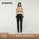 SANDRO秋冬女裝曠野美拉德撞色假兩件針織上衣SFPPU01997 駝色 S (1)