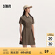 森馬（Semir）連衣裙女收腰修身顯瘦chic復古夏季撞色polo領(lǐng)短裙學(xué)院運動(dòng)風(fēng) 咖啡50892 S 155/80A