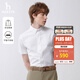 哈吉斯（HAZZYS）男裝 夏款男襯衣純色商務(wù)休閑通勤短袖襯衫男ATCZK1BBF50 白色WT M (170/92A 46)