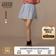Teenie Weenie小熊女裝半身裙2025夏季新款清新甜美優(yōu)雅學(xué)院風(fēng)短裙 藍色 M