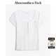 ABERCROMBIE & FITCH【多色亨利領(lǐng)】女裝25夏新款經(jīng)典小麋鹿修身短袖T恤KI139-5271 白色 M (165/96A)