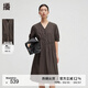 播商場(chǎng)同款不對稱(chēng)設計收腰連衣裙女2024長(cháng)裙BDR3LD3252 O20溶川 L