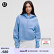 lululemon丨Scuba 女士超寬松款半拉鏈連帽衫 LW3HTOS 天空藍(lán) XS /S