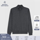 布克兄弟（BrooksBrothers）男士秋冬綿羊毛半高領(lǐng)休閑針織衫開衫 0007-灰色 M