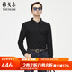 雅戈爾（YOUNGOR）長袖POLO衫男翻領(lǐng)混紡POLO衫輕薄簡潔時尚POLO衫 黑色 XL