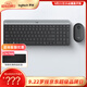 羅技（Logitech）MK470無(wú)線(xiàn)鍵鼠套裝 無(wú)線(xiàn)鍵盤(pán)鼠標套裝 電腦靜音薄膜鍵盤(pán)辦公差旅超薄便攜緊湊 無(wú)線(xiàn)鍵鼠 即插即用 MK470 黑色