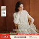 茵曼（INMAN）打底衫女士長(zhǎng)袖T恤2025春季女裝新款圓領(lǐng)寬松洋氣內(nèi)搭白色上衣 霜白色 M