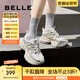 百麗（Belle）張凌赫同款星河軌跡老爹鞋女網(wǎng)面透氣休閑厚底運(yùn)動(dòng)鞋B2199CM4 【周雨彤同款】金色 （第一批） 37 (235mm)