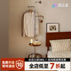 星木諾/詩(shī)曼衣帽架/落地臥室轉(zhuǎn)角床頭可移動(dòng)實(shí)木金屬掛衣架置物架 【中古色】詩(shī)曼衣帽架