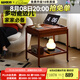 小萬家具北歐可移動小推車邊幾帶輪復古網(wǎng)紅置物架收納餐車 南鄉(xiāng)推車【中古色】