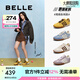 百麗（Belle）張凌赫同款彩虹豆透氣新款德訓(xùn)鞋女商場款運(yùn)動阿甘鞋B1U1DAM5預(yù)售 【周雨彤同色】芥末黃 (熱賣色） 38 (240mm)