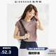 佐丹奴t恤衫女夏季純棉純色氣質(zhì)小高領(lǐng)連片短袖t恤女13323309