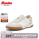 Bata休閑鞋女秋新款輕便通勤德訓(xùn)運(yùn)動鞋VUZ02AM4 米白 37