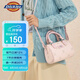 Dickies斜挎包女士單肩包迷你老花圓桶波士頓包手拎包通勤旅行2025桃氣粉