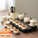 唐豐汝窯茶具整套帶茶盤(pán)功夫茶具套裝中式家用陶瓷泡茶壺蓋碗茶杯套裝