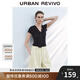 UR2025秋季新款女裝簡(jiǎn)約設計感披肩式修身短袖T恤UWU450013 寶藍 M