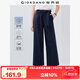 佐丹奴亞麻褲子女棉麻文藝風(fēng)綁帶闊腿褲松緊腰九分褲05425322