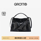 個(gè)樂(lè )翻領(lǐng)包真皮大容量通勤小眾機車(chē)風(fēng)手提單肩斜挎包禮物 經(jīng)典黑(牛皮) S