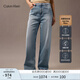 Calvin KleinJeans25早春女士美式復古ck高腰寬松慵懶松弛感牛仔褲J225054 1AA-牛仔淺藍 28