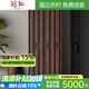 冠私（Guansi）鞋柜家用門口一體靠墻實木中式大容量玄關柜密碼鎖電梯走廊高柜子 胡桃色2門-80*35*200cm