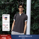 TOMMY HILFIGER【輕系列】夏季男裝撞色鑲邊翻領(lǐng)POLO/珠地棉商務(wù)修身純色短袖T恤 【修身款】石墨深灰P7I L （推薦：140-155斤）