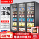 巨承冷凍展示柜立式速凍食品冷凍柜海鮮肉類(lèi)速凍柜低溫柜冷藏保鮮柜大容量冰柜商用超市冷柜 雙門(mén)尊榮款【-30度冷凍 三層除霧玻璃】