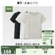 蕉下（beneunder）正肩棉質(zhì)短袖T恤女士25新款輕薄透氣休閑百搭圓領(lǐng)上衣女GP930 【3件裝】漫暮黑+霜奶白+橡灰米 L