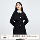 秋水伊人氣質(zhì)中長(zhǎng)款風(fēng)衣春秋新款復(fù)古百搭收腰高級(jí)感顯瘦垂感英倫風(fēng)外套 黑色 L