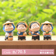 如果（Roogo）古風(fēng)國潮小擺件創(chuàng  )意裝飾品辦公桌面可愛(ài)仕女伴手禮送女生生日禮物 唐小圓的泉州游記4個(gè)一套送禮袋